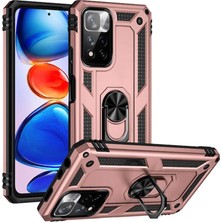 Magicool Xiaomi Redmi Note 11 Pro Plus 5g Kılıf Sofya Yüzüklü Silikon Kapak - Rose