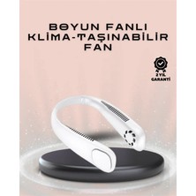 Masa Dostu Giyilebilir Sessiz Fan | 224G Hafif, Bladeless Güvenli Tasarım, 5 Vitesli Soğutma, USB Şarjlı F