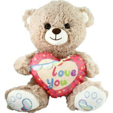 NW NessiWorld PJH2324 Peluş 30CM Love You Kalpli Ayı -Vrd