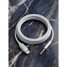Erdineks iPhone Uyumlu Lightning To Aux 3.5mm Araç Içi Müzik Kablosu - Bluetooth Gerektirmeyen Tak-Çalıştır Ses Dönüştürücü