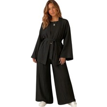 Müslin %100 Pamuk Kimono & Pantolon 2 Li Takım