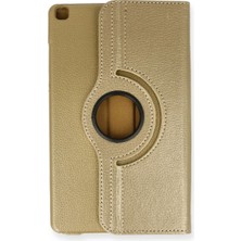 Mudanis Samsung Galaxy Tab A9 Plus Kılıf 360 Tablet Deri Kılıf - Gold