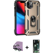 Marsilyan™- iPhone 13 Kılıf Ahenk Klasik Koleksiyonu - Şeffaf 360 Full Body Arka Koruyucu + Raze Metal Kamera Lens - Yl