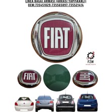 FZW Fıat (Ln) Lınea/punto 2003-2010/500 2007>/PANDA 2012-2024 Bagaj Arması Bordo Ø 95MM Çap (LOGO)(735451029-735565897-735521414)