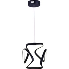 Gusto Lighting Lia Tekli LED Sarkıt Avize,siyah,3 Renk Yanabilen LED Avize, Modern Salon Oda LED Avize