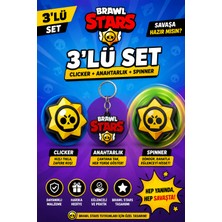 Dıymax Brawl Stars 3’lü Set Clicker Spinner Anahtarlık Oyuncu Hediyesi