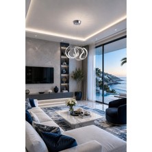 Gusto Lighting Catalina LED Sarkıt Krom Gold,3 Renk Yanabilen Modern Avize,salon LED Avize