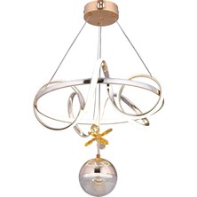 Gusto Lighting Deniz Tek Toplu Modern Sarkıt Avize ,gold Sarkıt Power LED Avize, 3 Renk Yanabilen LED Avize,