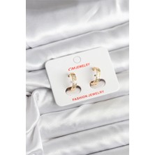 Renas Store 14K Gold Renk Kaplama cm Kadın Küpe
