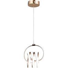 Gusto Lighting Loren Tekli LED Sarkıt Avize,gold,3 Renk Yanabilen LED Avize, Modern Salon Oda LED Avize