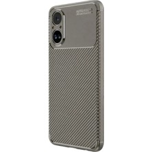 Renas Store 12 Lite Kılıf Auto Focus Karbon Kapak - Gri