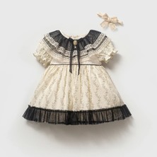 NoyNoy Baby Kız Çocuk Vintage Dantel Detaylı Elbise