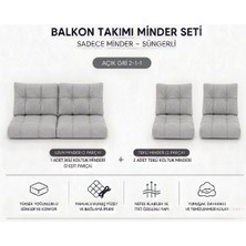 Modern Style Home 2-1-1 Fermuarlı Balkon Minderi-Leke Tutmaz - Içidolu Minder