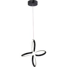 Gusto Lighting Lily Tek Top LED Sarkıt Avize,siyah,3 Renk Yanabilen LED Avize, Modern Salon Oda LED Avize