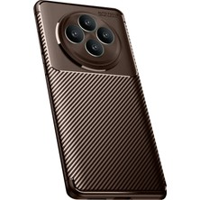 Renas Store Reno 11 Fs Kılıf Auto Focus Karbon Kapak - Kahverengi