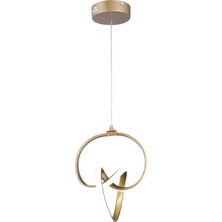 Gusto Lighting Dora LED Sarkıt Avize Gold,3 Renk Yanabilen LED Avize, Modern Salon Oda LED Avize