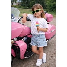 Baby Lory Kids Store Kız Çocuk Çiçek Dokumalı Desenli Kot Şort