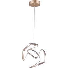 Gusto Lighting Lia Tekli LED Sarkıt Avize,gold,3 Renk Yanabilen LED Avize, Modern Salon Oda LED Avize