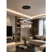 Gusto Lighting Ciara 3 Toplu Modern LED Sarkıt Avize Siyah Renk Yanabilen Modern Avize,salon LED Avize