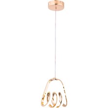 Gusto Lighting Moi Tek Top LED Sarkıt Avize,gold,3 Renk Yanabilen LED Avize, Modern Salon Oda LED Avize
