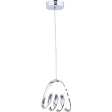 Gusto Lighting Moı Tek Top LED Sarkıt Avize,krom,3 Renk Yanabilen LED Avize, Modern Salon Oda LED Avize