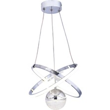 Gusto Lighting Modern Carla Tek Top LED Sarkıt Avize ,krom, 3 Renk Ayarlanabilir LED Avize,salon
