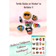 Birikiyedi Jibbitz Terlik Süsü 7 Li Set Delikli Terliklerle Uyumlu/kurabiye,güneş,ruj,karpuz