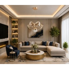 Gusto Lighting Amara Modern Teklı LED Gold Sarkıt Avize,3 Renk Yanabilen Modern Avize,salon LED Avize