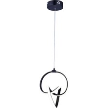 Gusto Lighting Dora LED Sarkıt Avize Siyah,3 Renk Yanabilen LED Avize, Modern Salon Oda LED Avize
