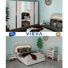 Vieva Sancak  Yatak odası takımı 6 Kapılı Gardırop 100% Mdf– Teslimat & Kurulum Dahil