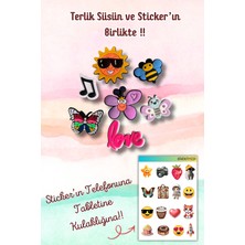 Birikiyedi Jibbitz Terlik Süsü 7'li Set Delikli Terliklerle Uyumlu/güneş,arı,love