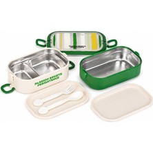 Muggle Ms-28 Paslanmaz Çelik 2 Katlı Beslenme Kabı Bölmeli Sızdırmaz 1550 Ml. Lunch Box Yemek Saklama Kabı