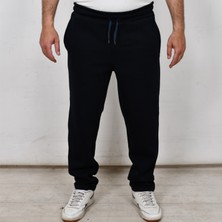 Eşofman  Altı Koyu Lacivert   Unisex  Üç Iplik Şardonlu Cepli Regular Kesim