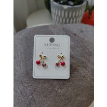 Lavante Butik Xuping Zirkon Taşlı Çocuk Kiraz Küpe