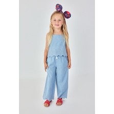 Boboli Jakarlı Denim Pantolon 2 Yaş-6 Yaş Mavi