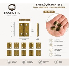 18X24 mm Sarı Küçük Menteşe – Tavla & Ahşap Kutu Menteşesi ( 10 Adet )