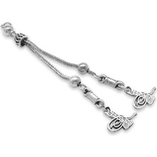 Tesbihname Metal Püskül - Foxtail Zincirli - Çift Kamçılı - Tuğra Tasarım