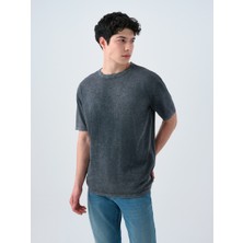 Discount World Erkek Basic Antrasit Gri Tişört