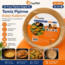 50 Adet Airfryer Pişirme Kağıdı Hava Fritözü Tabak Model Pişirme Kağıdı Airfryer Yağsız Firitöz