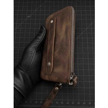 Vintage Leather Craft Hakiki Deri Erkek El Çantası