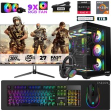 Xaser Star X570 Ryzen 7 7800X3D 16GB Ram 1tb M.2 Nvme SSD 16GB RX9060XT 27" 300Hz Oyuncu Bilgisayarı