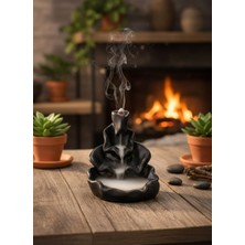 Nura Co Zen Mistik Duman Şelalesi Tütsülük | Dağ Tasarımlı Geri Akışlı Buhurdanlık | Meditasyon Yoga Hediye