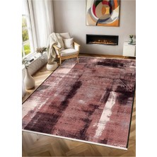 Bordo Renk Geçişli Yıkanabilir Halı