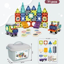 Plastik Kutuda Magnetic Yapı Blokları 3D Puzzle 71 Parça 6.5 cm