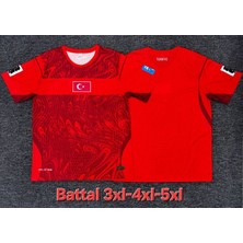 Rodak Spor Türkiye Milli Takım 2026 Dünya Kupası Battal Beden Kırmızı Futbol Forması