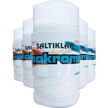 Nemere 5 Adet Polyester Makrome Ipi 10 Kar Beyaz 100 gr