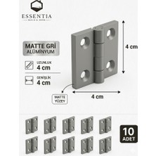 Paslanmaz Çelik Mini Menteşe 4x4 cm 10 Adet – Mobilya, Dolap ve Ahşap Kapak Menteşesi