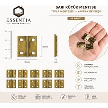 Sarı Küçük Menteşe – Tavla ve Ahşap Kutu Için Yaprak Menteşe (10 Adet)