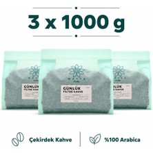 Wayta Coffee Günlük Filtre Kahve Çekirdeği 3 x 1000 G –%100 Arabica Çekirdek Kahve