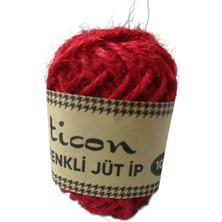 Ticon Renkli Jüt Ip 10 Metre Kırmızı